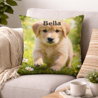 Personalized Dog Photo Pillow With Custom Name Kissen