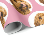 Personalized Dog Photo Pink Geschenkpapier (Rolleneckpunkt)