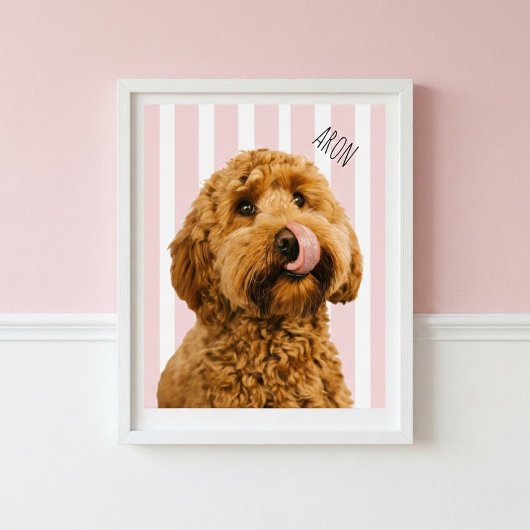 Personalized Dog Photo Poster | Custom Pet Name 