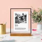 Personalized Dog Photo Print Dictionary Definition Acrylschild (Hochzeit)