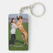 Personalized Dog Photo  Schlüsselanhänger (Rückseite)