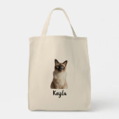 Personalized dog photo tote bag, personalized cat tragetasche (Rückseite)