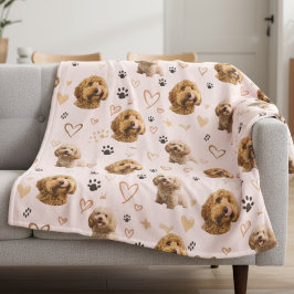 Personalized Dog Photo Valentine Blanket – Custom Fleecedecke