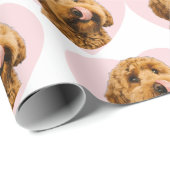 Personalized Dog Photo Valentine Geschenkpapier (Rolleneckpunkt)