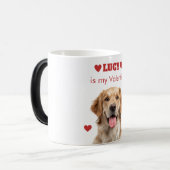 Personalized Dog Photo Valentine’s Day Mug Verwandlungstasse (Vorderseite Links)