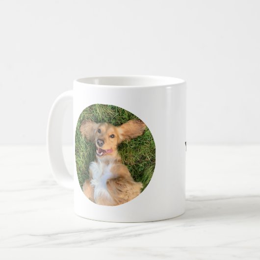 Personalized Dog Photo with Text | Custom Gift Kaffeetasse (Vorderseite Links)