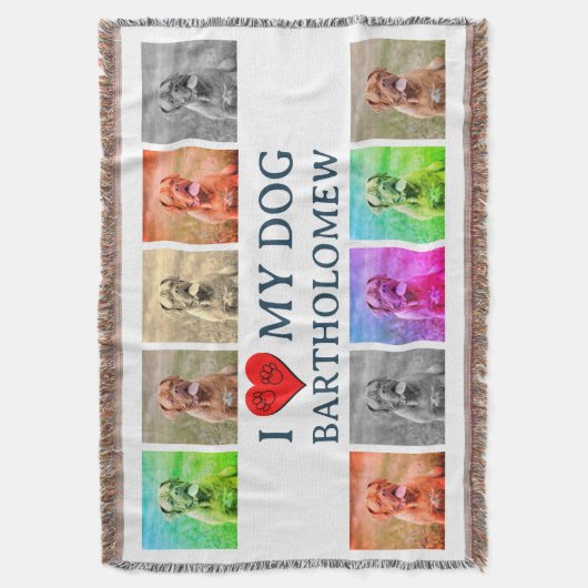 Personalized Dog Pop Art Pet Lover Gift Decke (Vorderseite Vertikal)