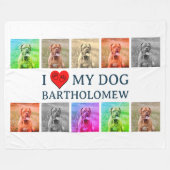 Personalized Dog Pop Art Pet Lover Gift Fleecedecke (Vorderseite (Horizontal))