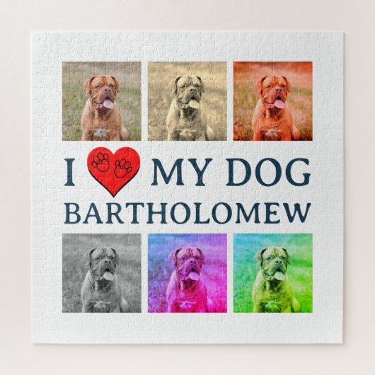 Personalized Dog Pop Art Pet Lover Gift Puzzle (Vertikal)