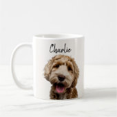 Personalized Dog Portrait Coffee with Custom Name Kaffeetasse (Links)