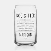 Personalized Dog Sitter Pet Sitter Funny Gifts Dosenglas (Vorderseite)