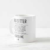 Personalized Dog Sitter Pet Sitter Funny Gifts Kaffeetasse (Vorderseite Links)