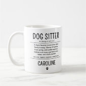 Personalized Dog Sitter Pet Sitter Funny Gifts Kaffeetasse (Links)