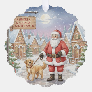Personalized Dog Walker at Christmas Business Card Ornament Karte