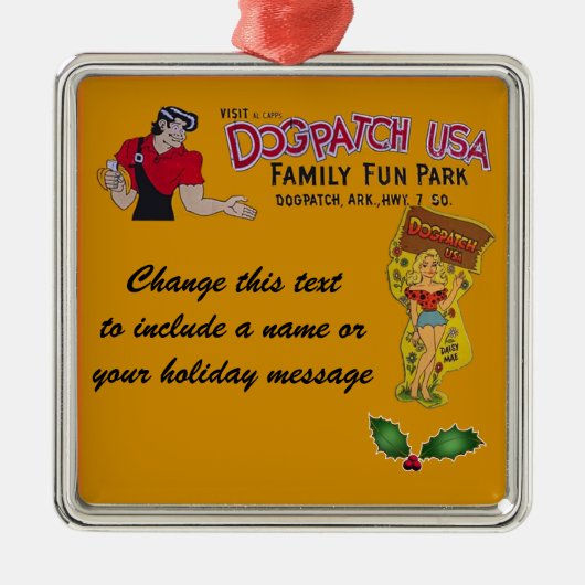 Personalized Dogpatch USA Ornament Aus Metall (Vorne)
