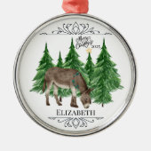 Personalized Donkey Christmas Ornament Keepsake (Vorne)