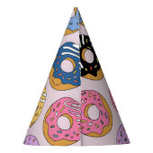 Personalized Donut-Themed Birthday Cone Partyhütchen (Rückseite)