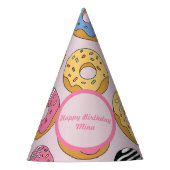 Personalized Donut-Themed Birthday Cone Partyhütchen (Vorderseite)