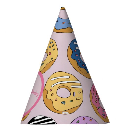 Personalized Donut-Themed Birthday Cone Partyhütchen (Rechts)