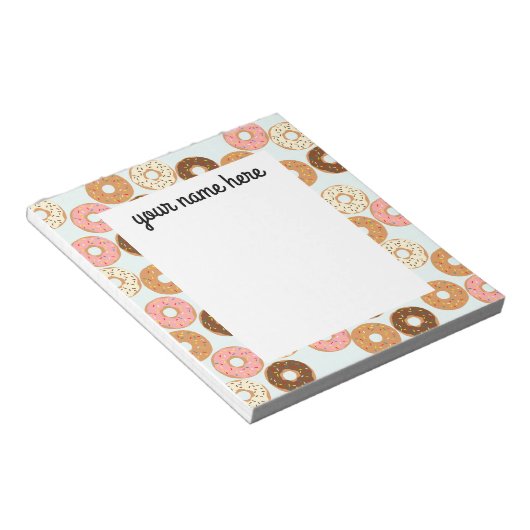 Personalized Donuts Notepad Notizblock (angewinkelt)
