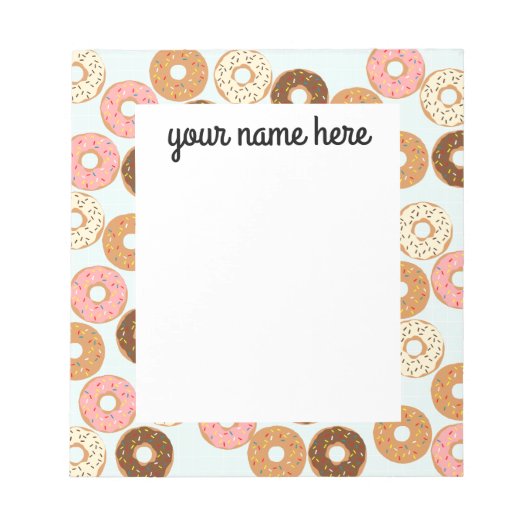 Personalized Donuts Notepad Notizblock (Vorderseite)