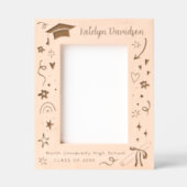 Personalized Doodle Graduation Photo Geätzte Rahmen (Vorderseite)