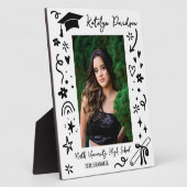 Personalized Doodle Graduation Photo Keepsake Fotoplatte (Seite)