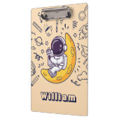 Personalized Doodle Space Planets Back to School Klemmbrett (Links)