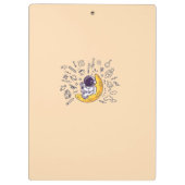 Personalized Doodle Space Planets Back to School Klemmbrett (Rückseite)