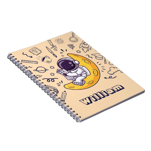 Personalized Doodle Space Planets Back to School Notizblock (Rechte Seite)
