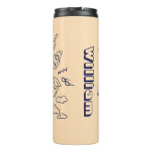 Personalized Doodle Space Planets Back to School Thermosbecher (Rückseite)