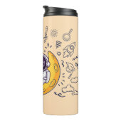 Personalized Doodle Space Planets Back to School Thermosbecher (Nach rechts gedreht)