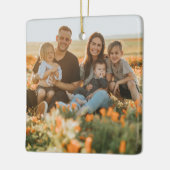 Personalized Double Sided Family Photo Christmas Keramikornament (Links)