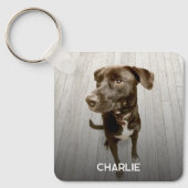 Personalized Double Sided Pet Dog Two Photo Schlüsselanhänger (Vorderseite)