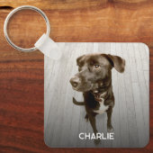 Personalized Double Sided Pet Dog Two Photo Schlüsselanhänger (Vorderseite)