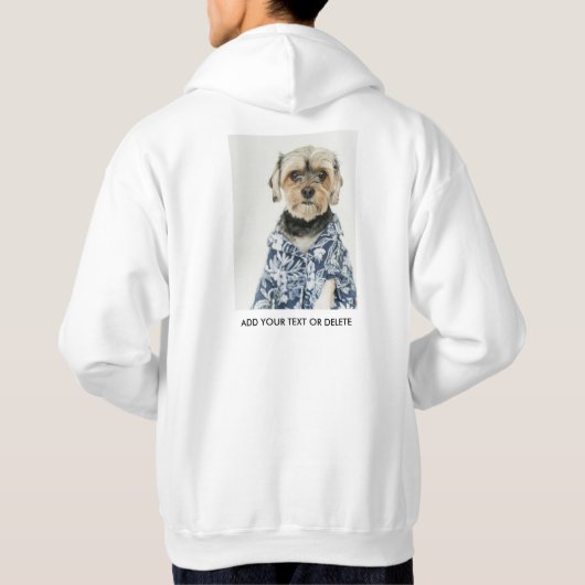 Personalized Double Sided Photo Text Hoodie (Rückseite)