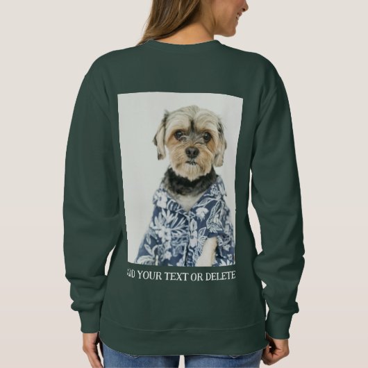 Personalized Double Sided Photo Text  Sweatshirt (Rückseite)
