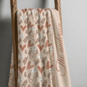 Personalized Dove & Heart Christian Pattern  Fleecedecke