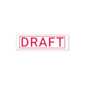 Personalized DRAFT Label Self Inking Stamp Design Permastempel (Design)