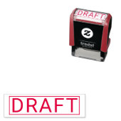 Personalized DRAFT Label Self Inking Stamp Design Permastempel (Beispiel)