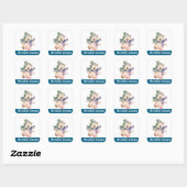 Personalized dragon stickers colorful (Blatt)
