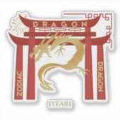 Personalized Dragon Zodiac Sticker / Dragón (Vorderseite)