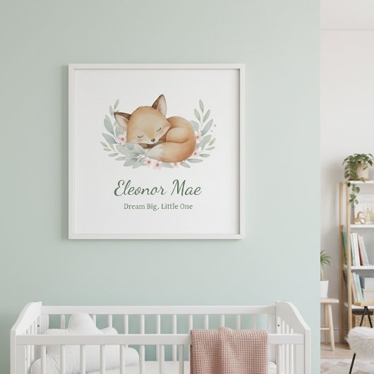 Personalized Dream Big, Little One Nursery Wall Poster