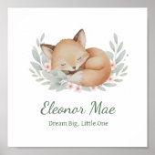 Personalized Dream Big, Little One Nursery Wall Poster (Vorne)