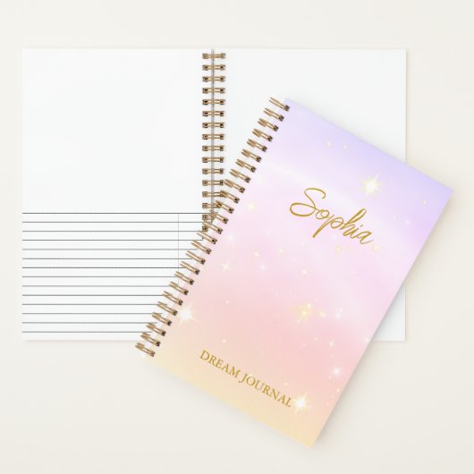 Personalized Dream Journal Notebook Soft Pastel Notizblock (Innen)