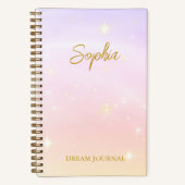 Personalized Dream Journal Notebook Soft Pastel Notizblock (Vorderseite)