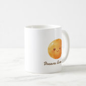 Personalized Dreams Come True Orange Pattern Kaffeetasse (VorderseiteRechts)