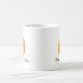 Personalized Dreams Come True Orange Pattern Kaffeetasse (Mittel)