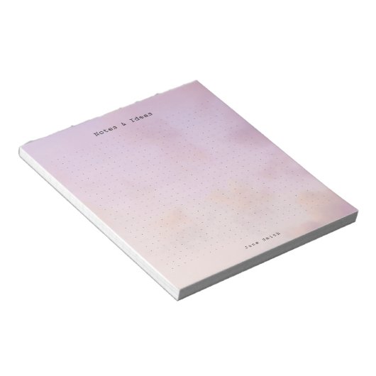 Personalized dreamy clouds, pastel aesthetic Grid Notizblock (angewinkelt)