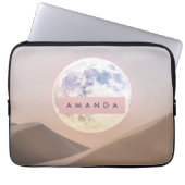Personalized Dreamy Full Moon Over Desert Laptopschutzhülle (Vorderseite)